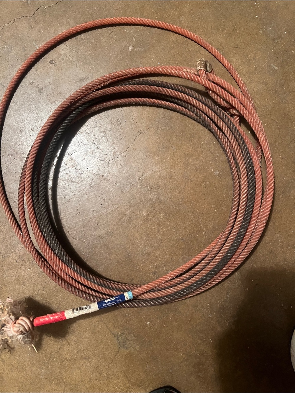 Braided Utility Rope Coil - Pink and Black